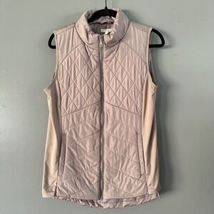 Maurices Mauve‎ Grey Quilted Puffer Vest